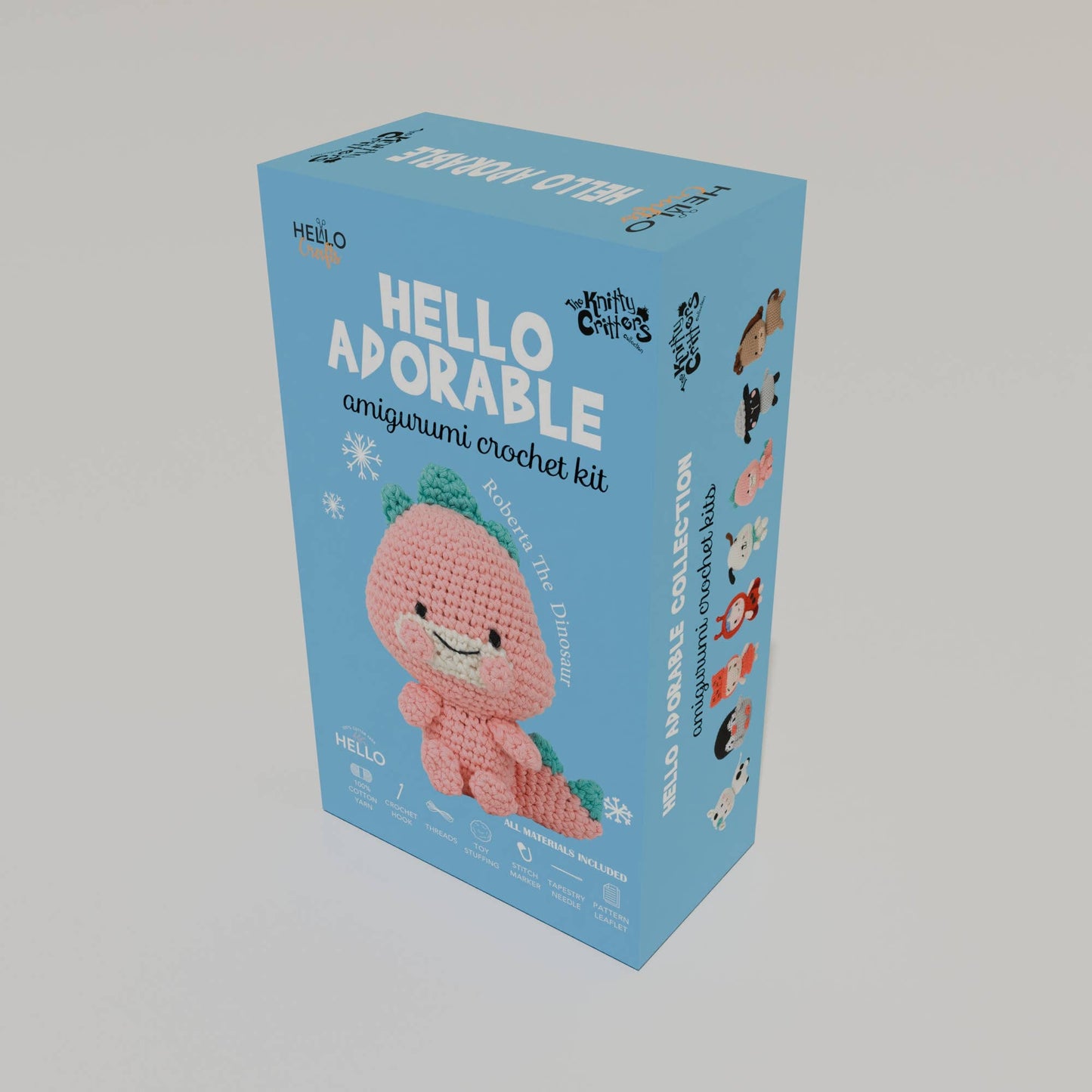 Knitty Critters Hello Adorable - Roberta The Dinosaur