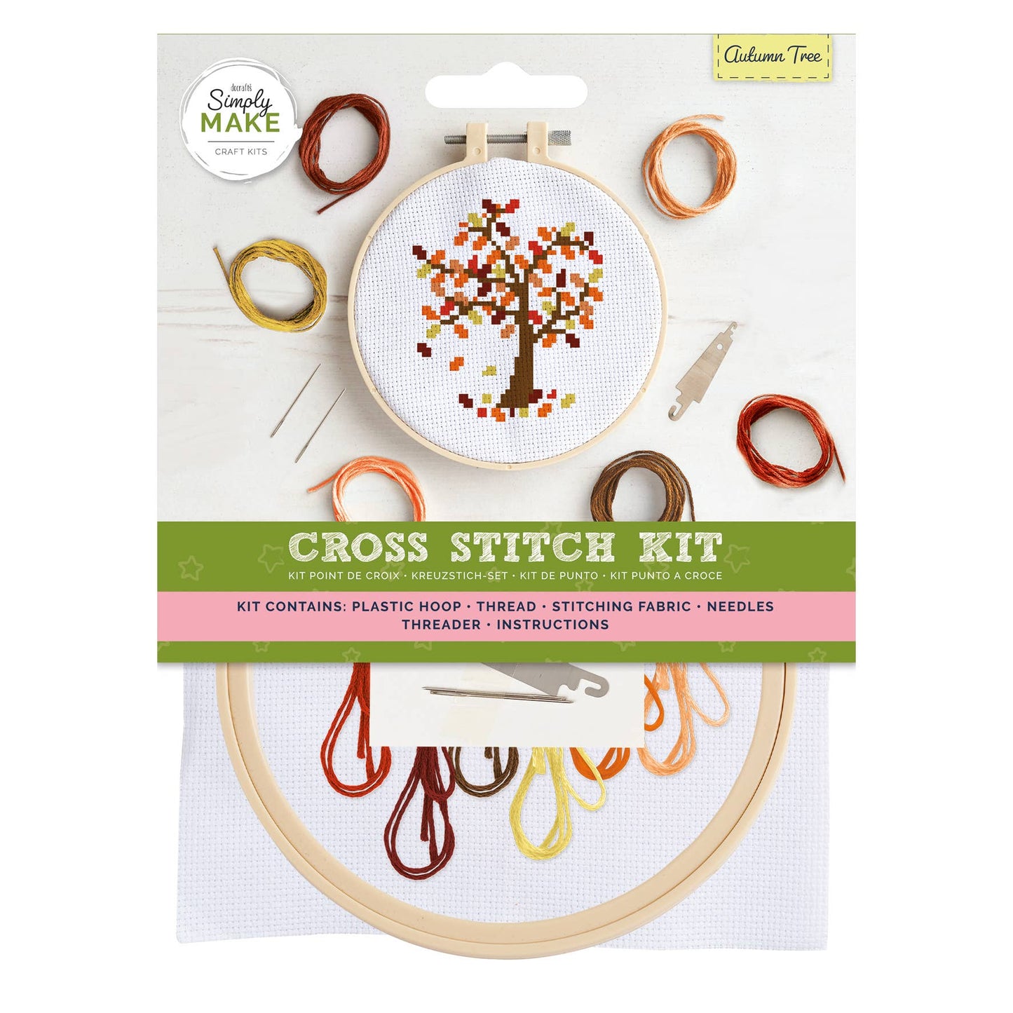 Simply Make Cross Stitch Kit - Autumn Tree