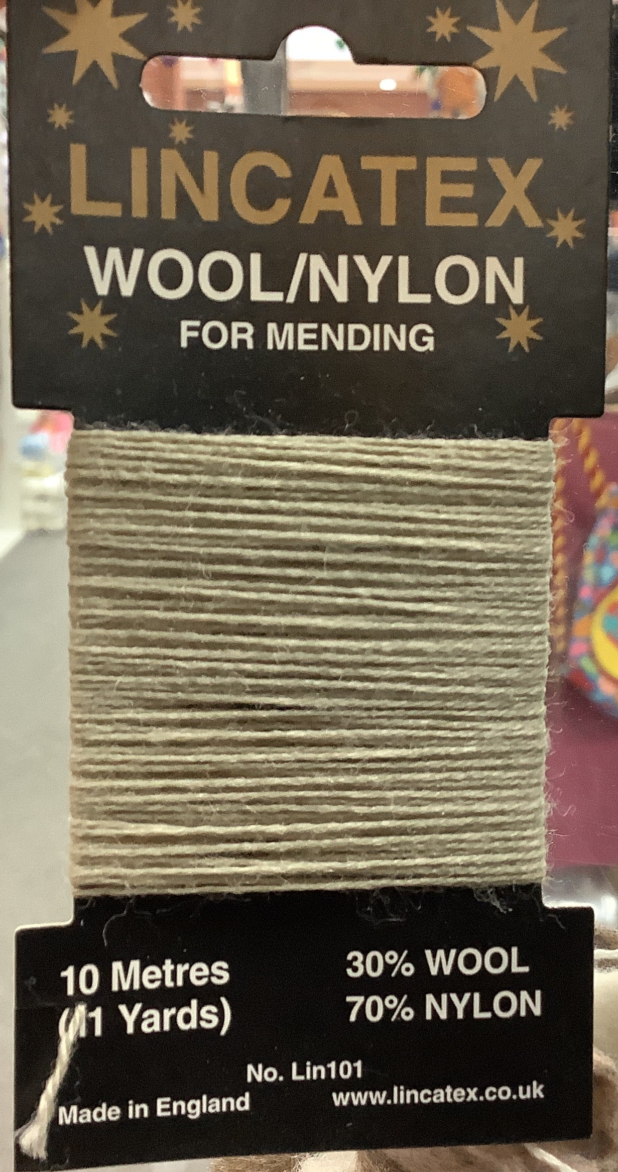 Mending Wool/Nylon strong thread (30% Wool,70% Nylon)