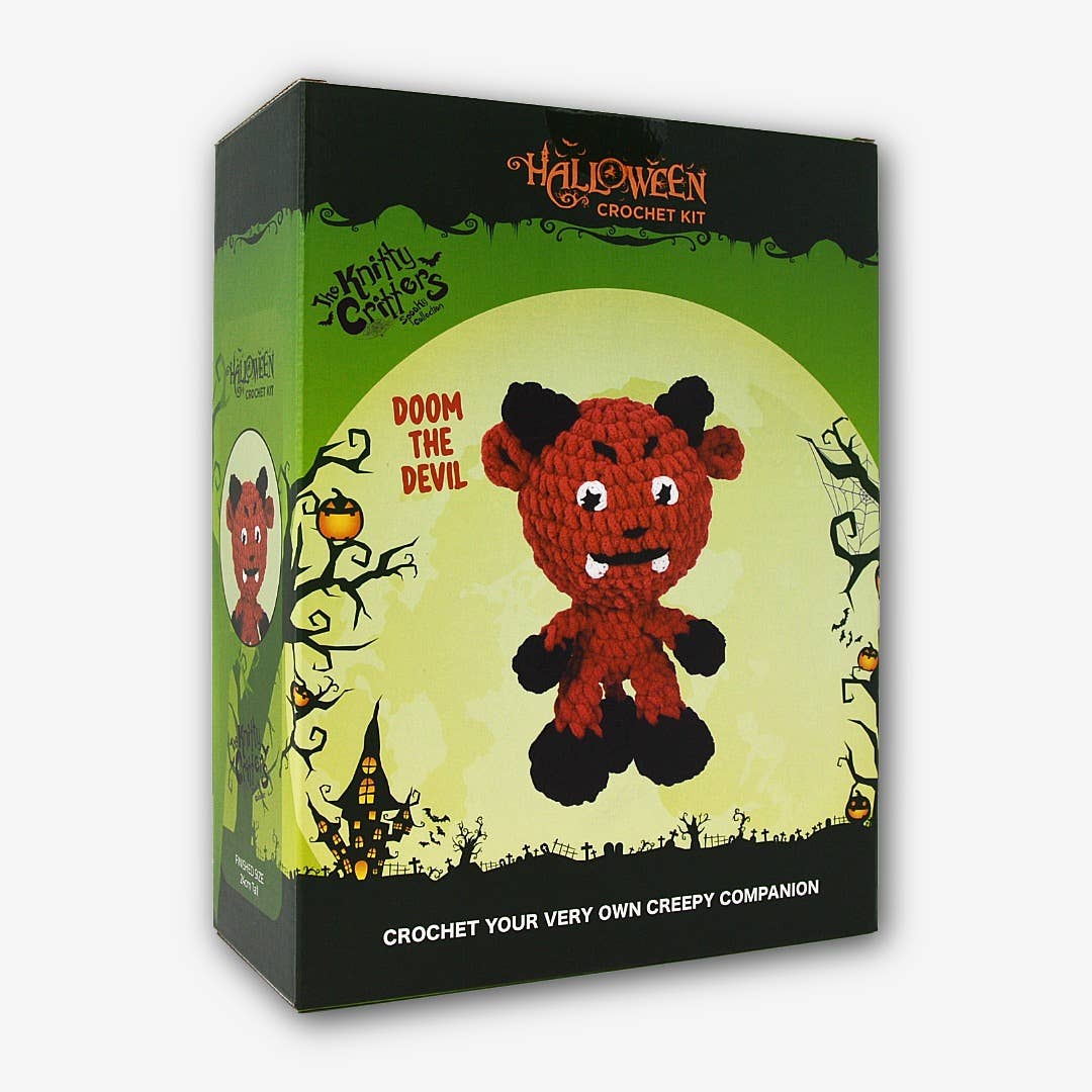 Knitty Critters - Halloween Crochet Kit - Doom the Devil