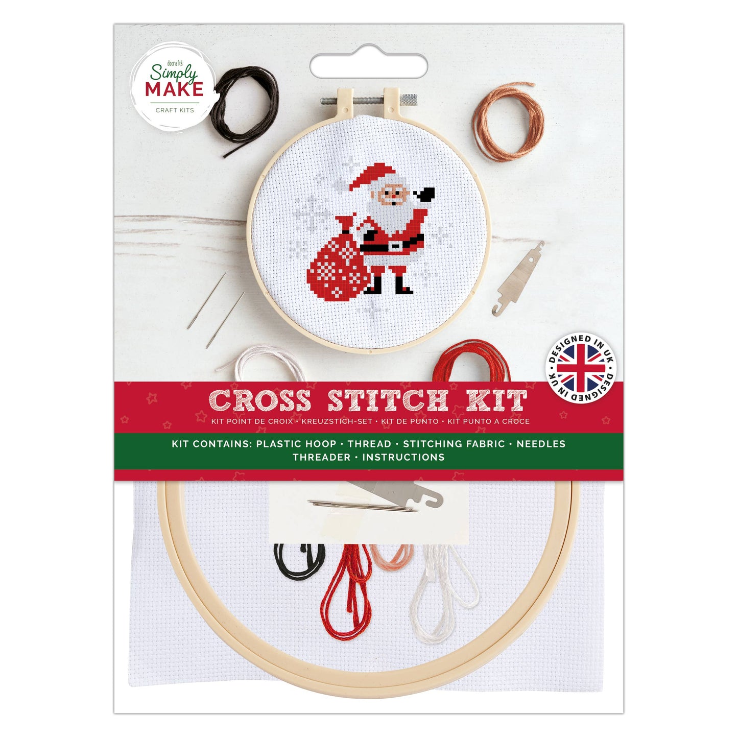 Simply Make Cross Stitch Kit - Santa