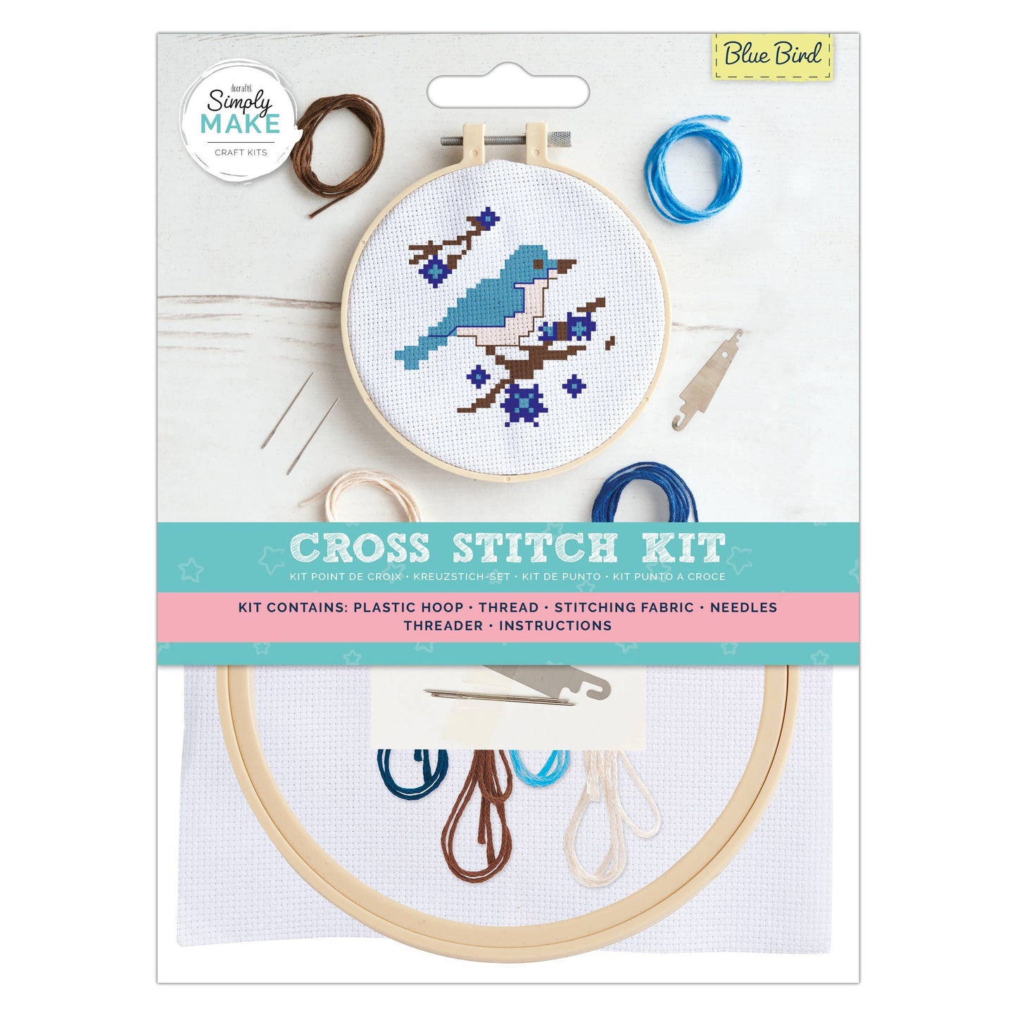 Simply Make Cross Stitch Kit - Blue Bird
