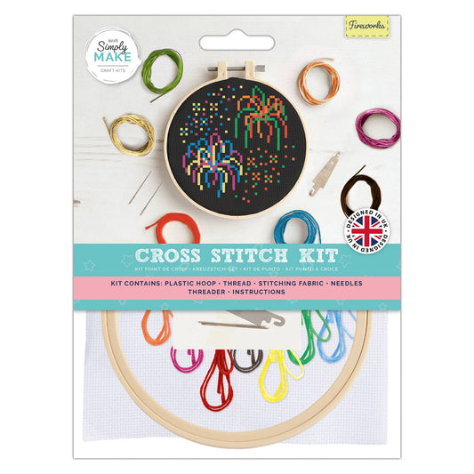 Simply Make Cross Stitch Kit - Fireworks