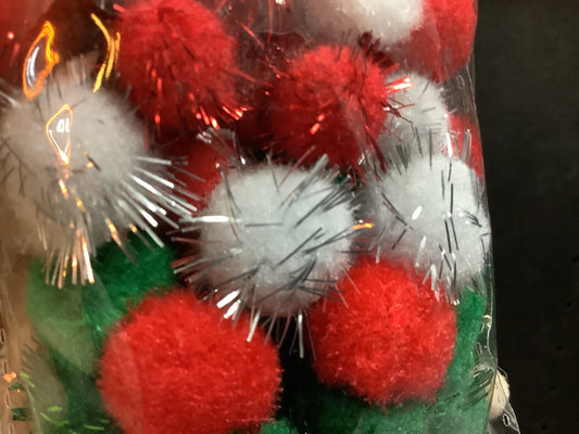 Pom Pom Deco Sparkle & Plain Mix
