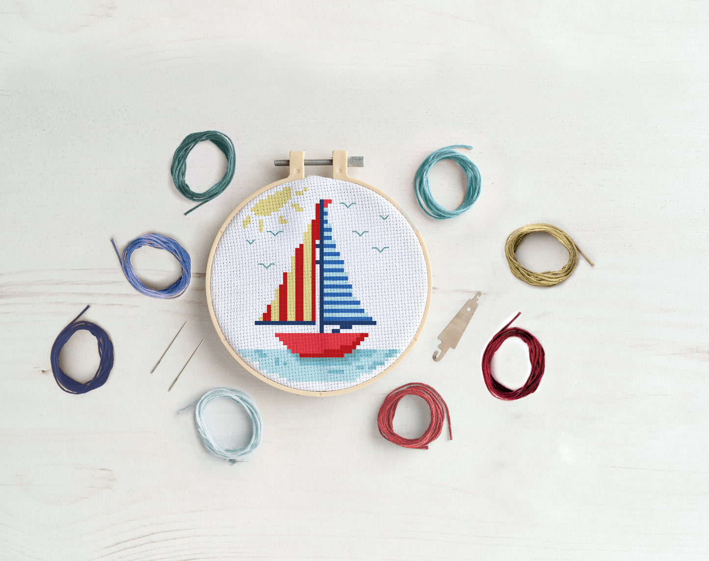 Simply Make Cross Stitch Kit - Sail Boat