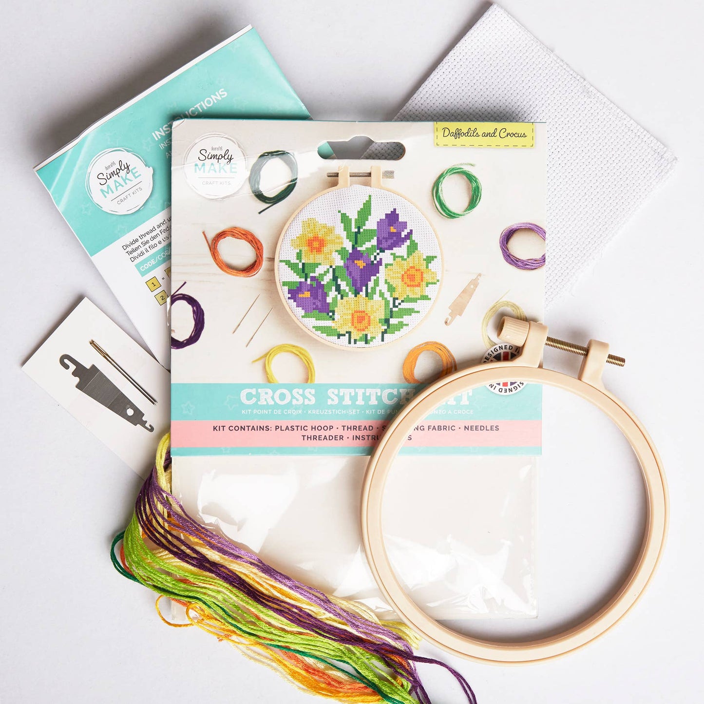 Simply Make Cross Stitch Craft Kit Daffodils & Crocus Design