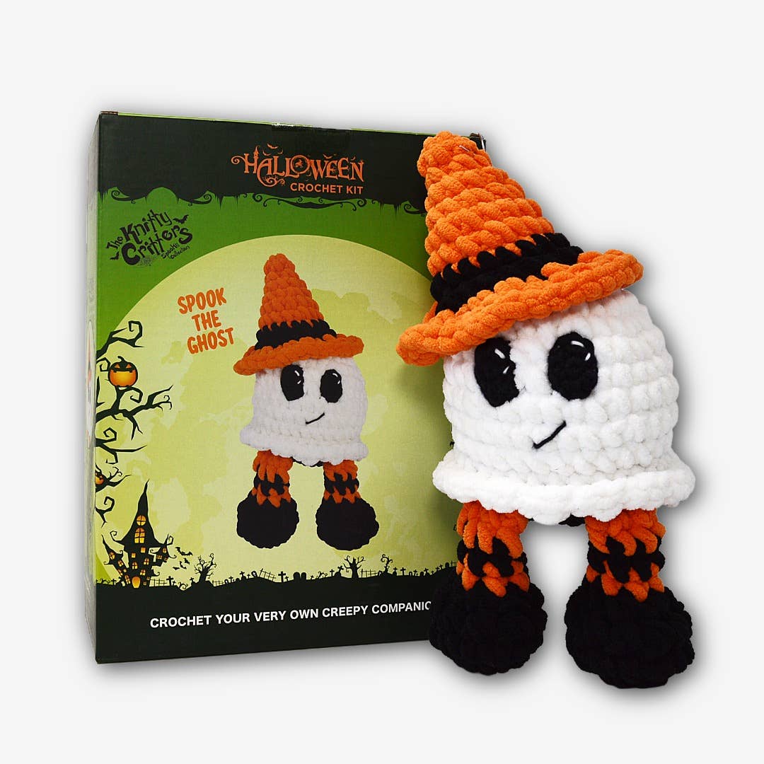 Knitty Critters - Halloween Crochet Kit - Spook the Ghost