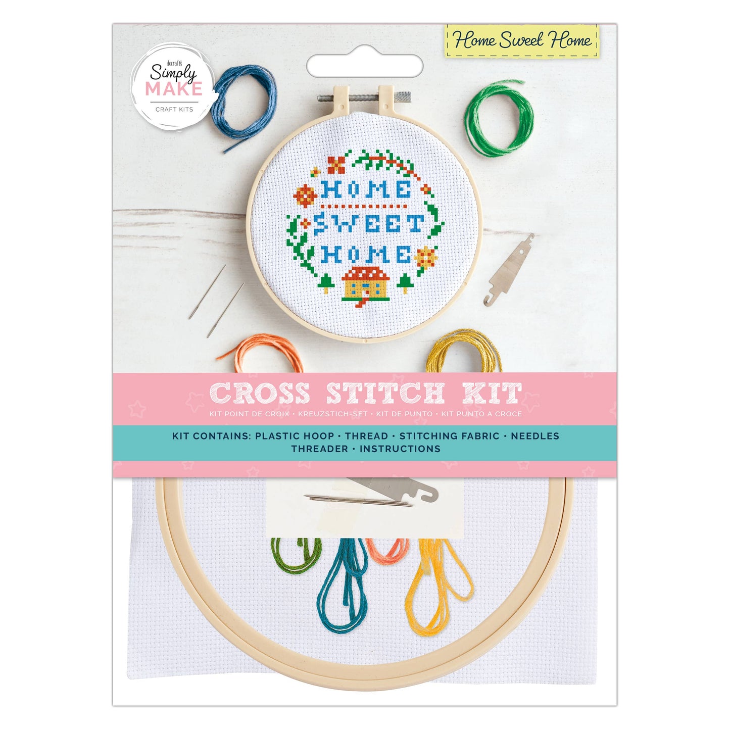 Simply Make Cross Stitch Kit - Home Sweet Home