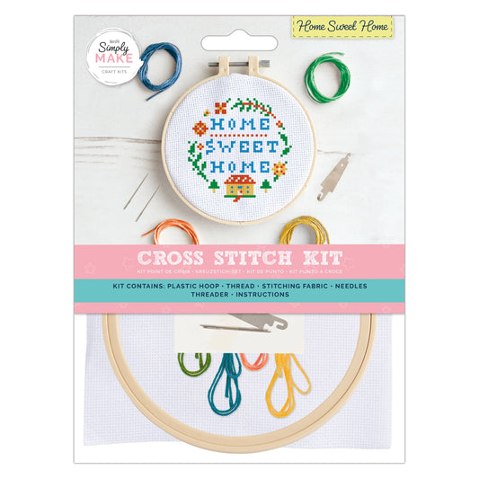 Simply Make Cross Stitch Kit - Home Sweet Home