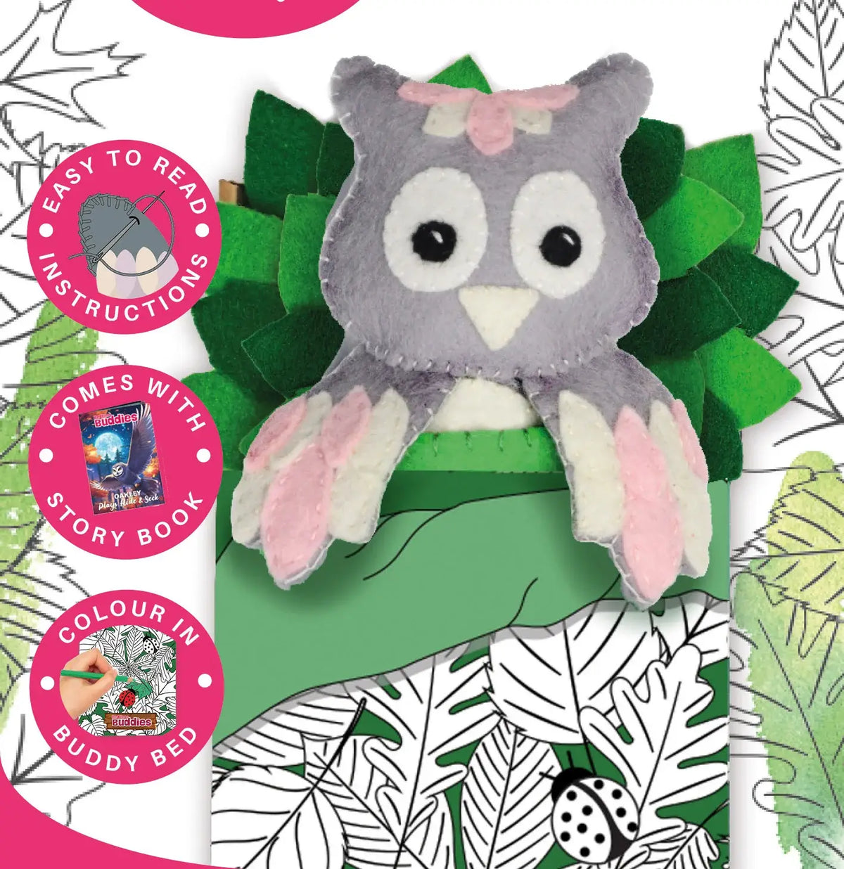 Bedtime Buddies Oakley the Owl Felt Craft & Sewing Kit