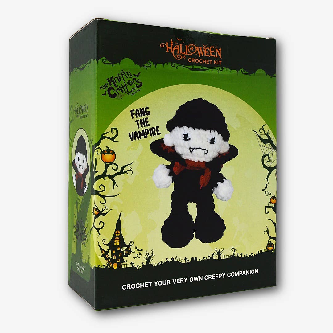 Knitty Critters - Halloween Crochet Kit - Fang the Vampire