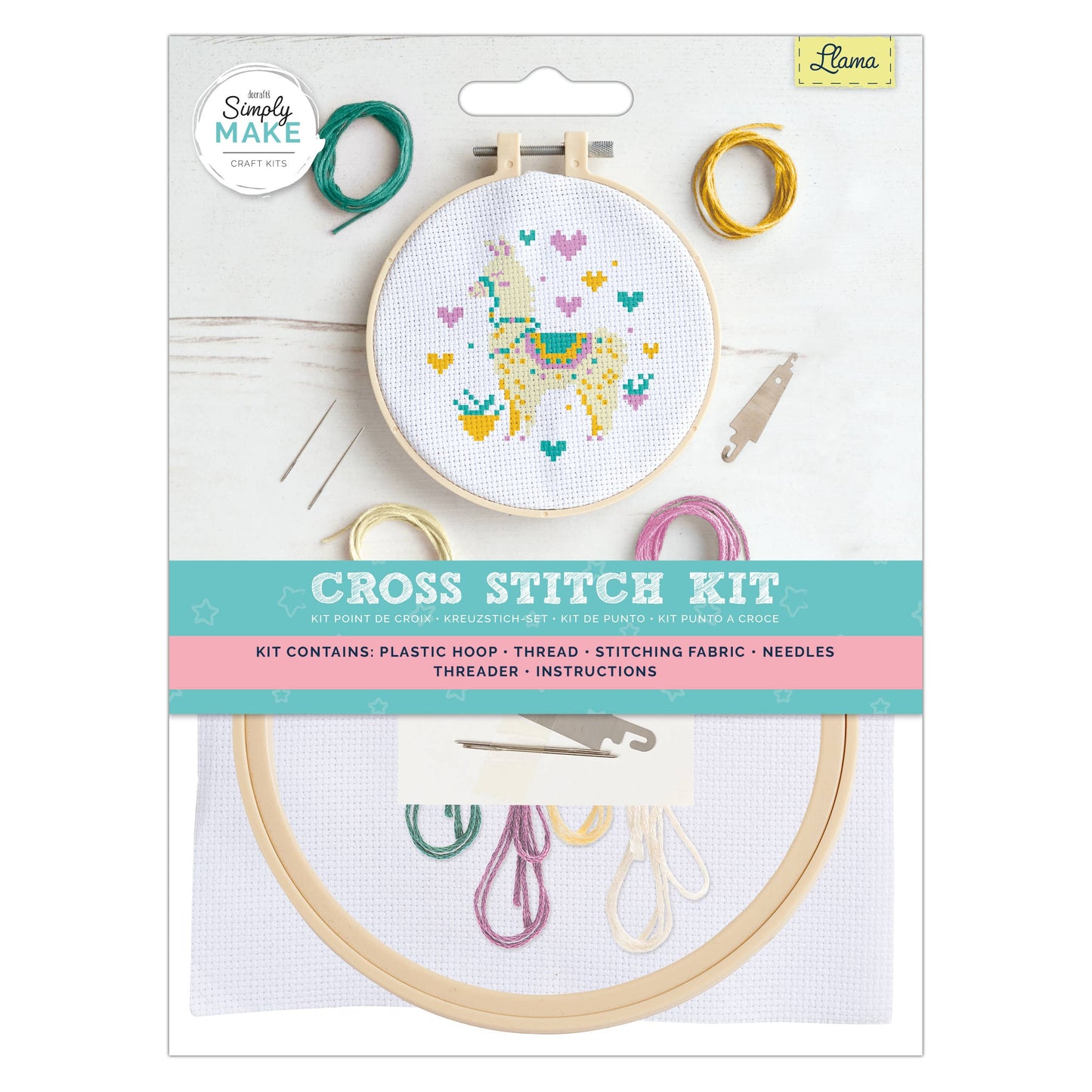 Simply Make Cross Stitch Kit - Llama