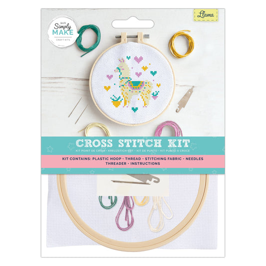 Simply Make Cross Stitch Kit - Llama