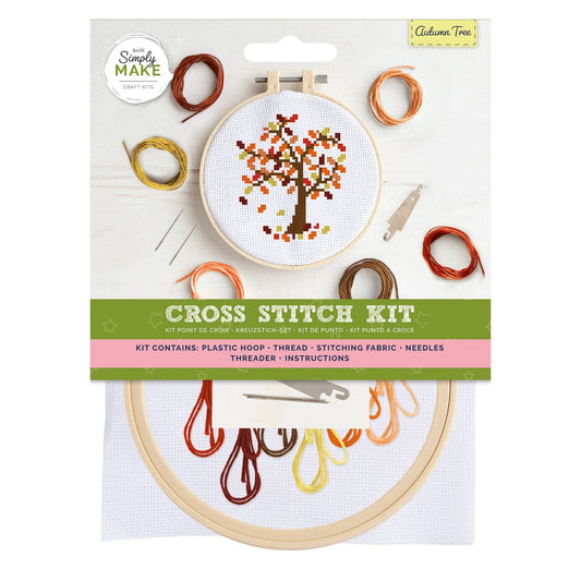 Simply Make Cross Stitch Kit - Autumn Tree