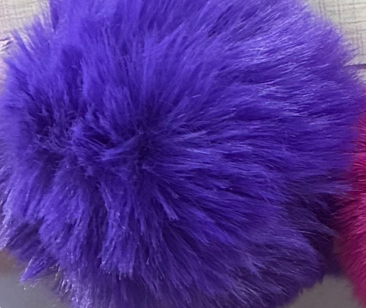 Fluffy Pom Pom Faux with ribbon