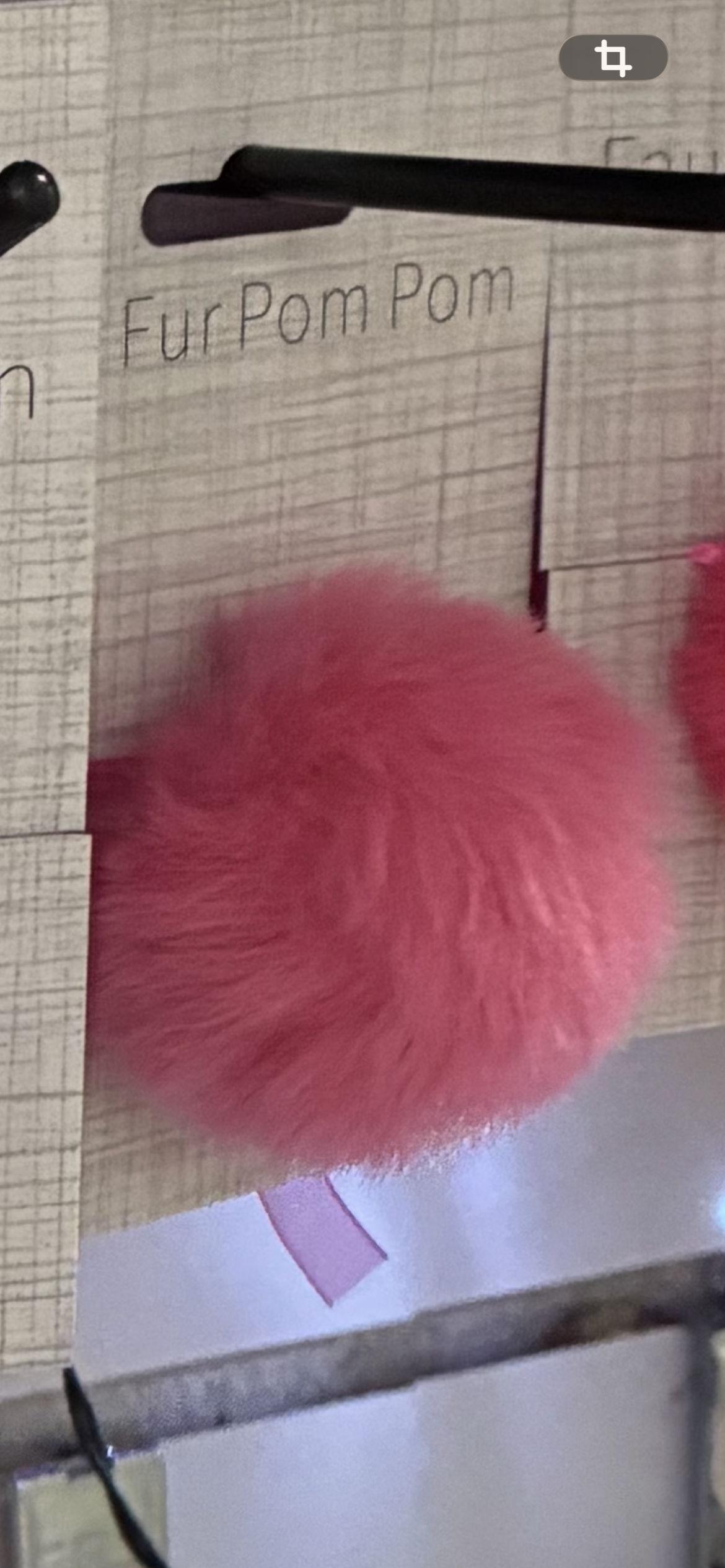 Fluffy Pom Pom Faux with ribbon
