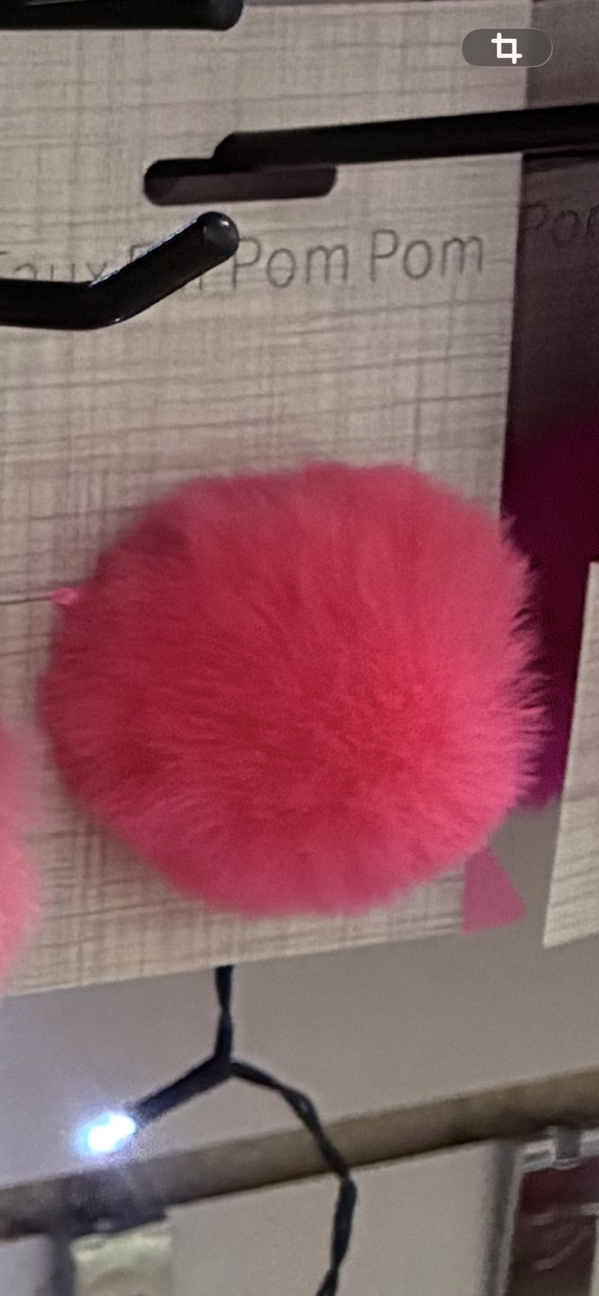 Fluffy Pom Pom Faux with ribbon