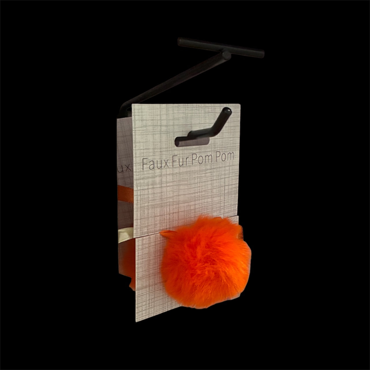 Fluffy Pom Pom Faux with ribbon