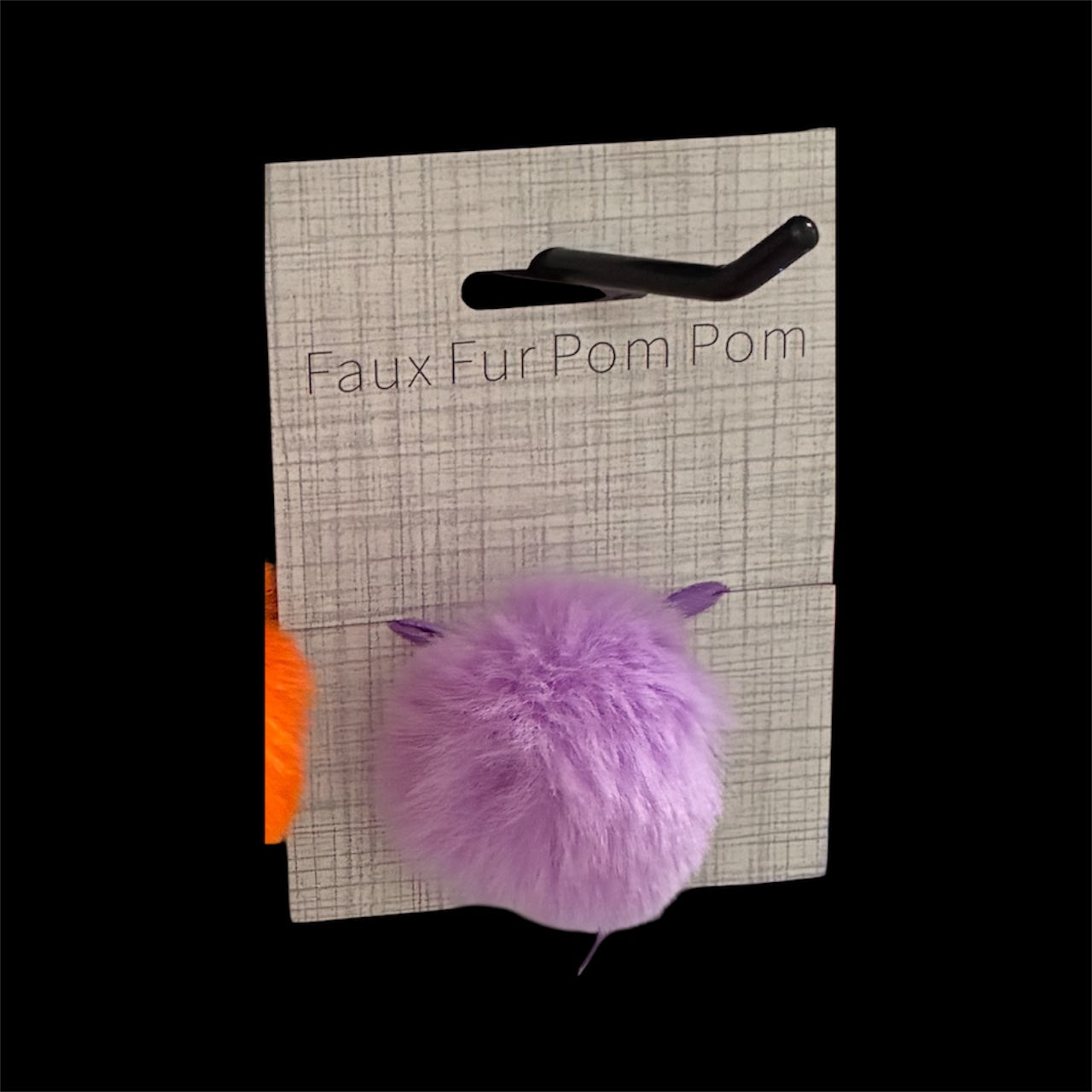 Fluffy Pom Pom Faux with ribbon