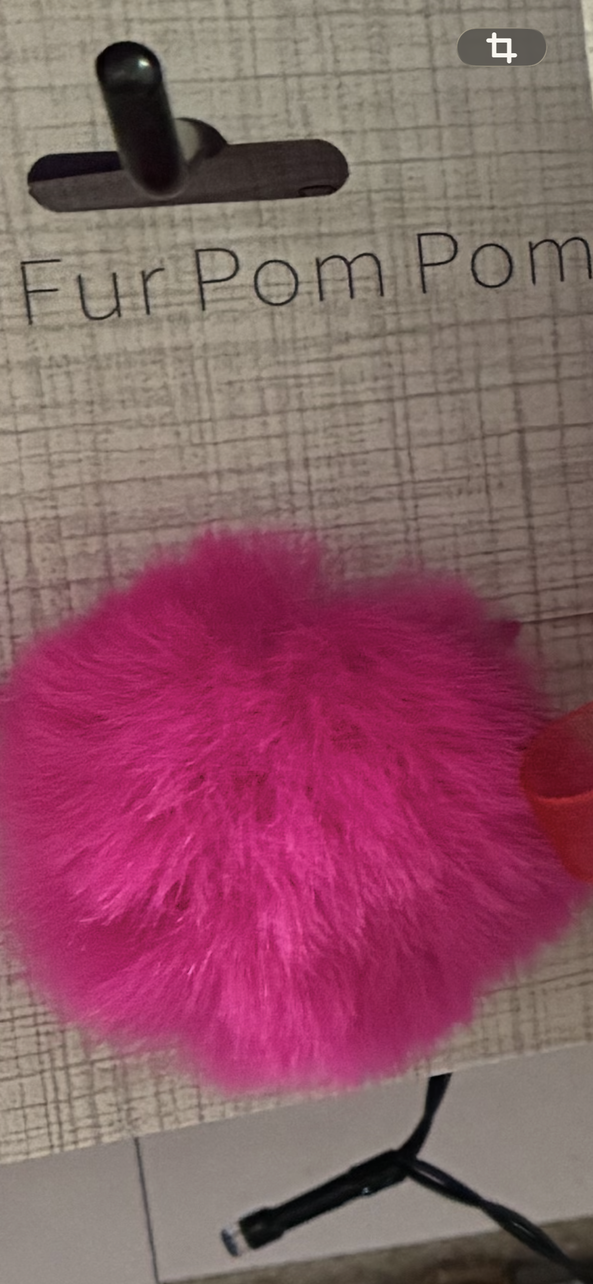 Fluffy Pom Pom Faux with ribbon