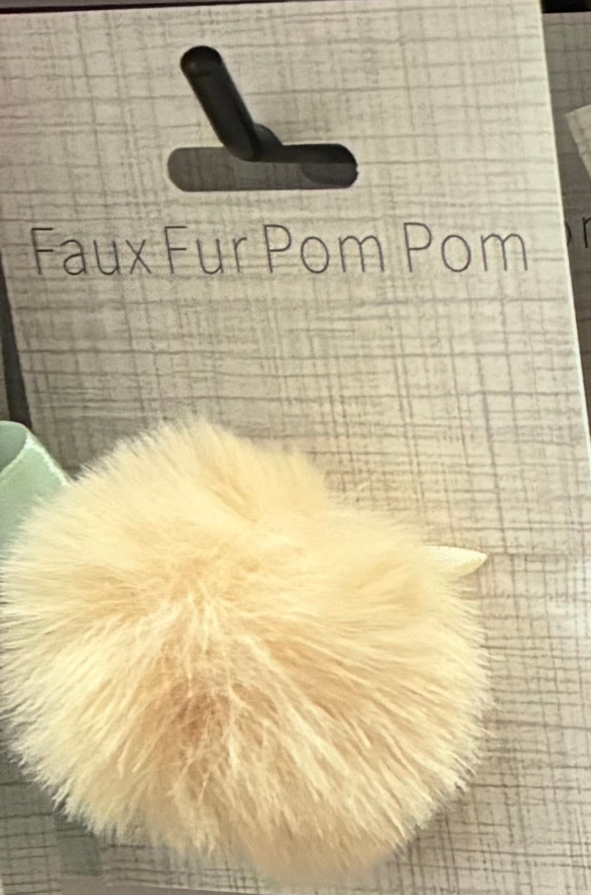 Fluffy Pom Pom Faux with ribbon