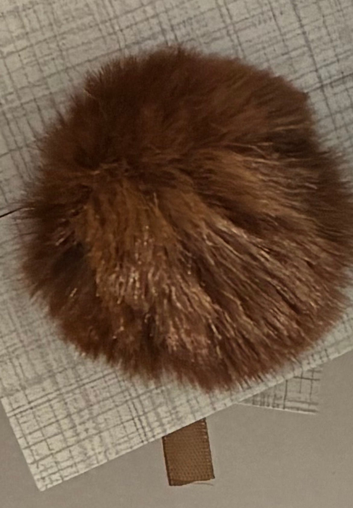 Fluffy Pom Pom Faux with ribbon