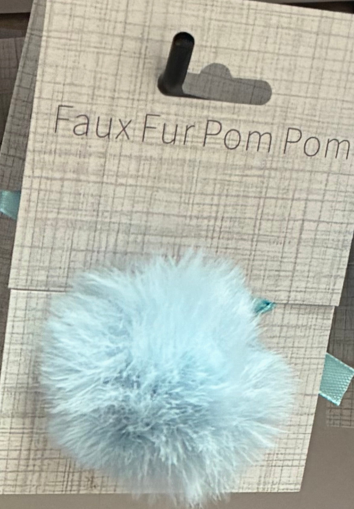 Fluffy Pom Pom Faux with ribbon