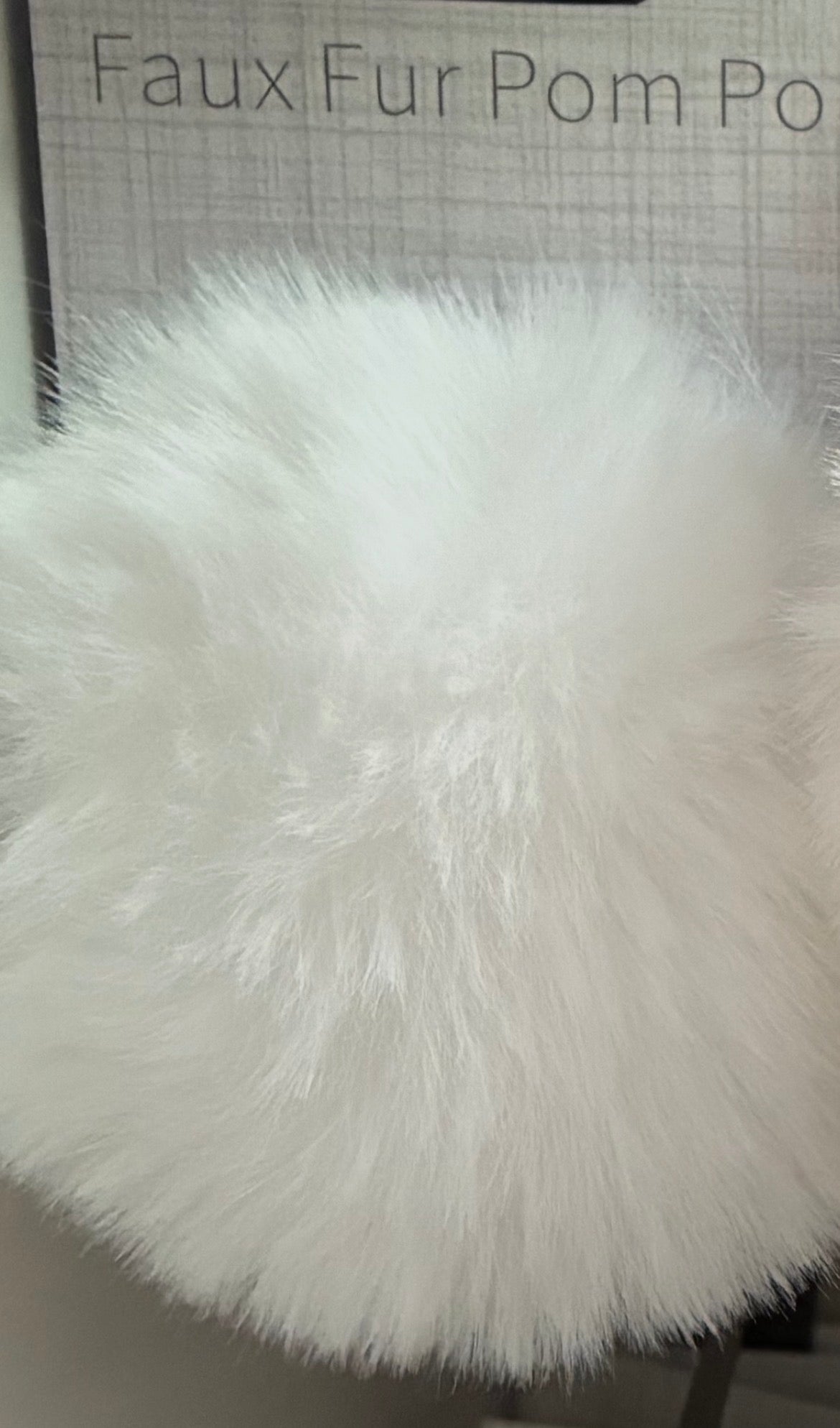 Fluffy Pom Pom Faux with ribbon