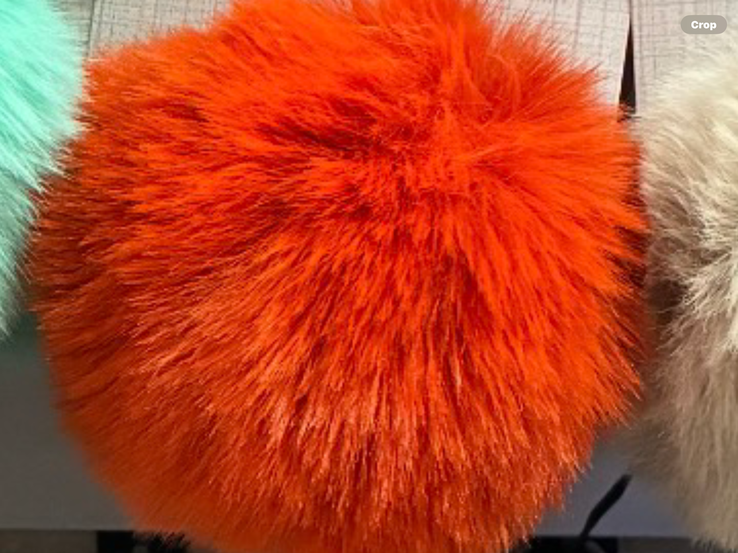 Fluffy Pom Pom Faux with ribbon