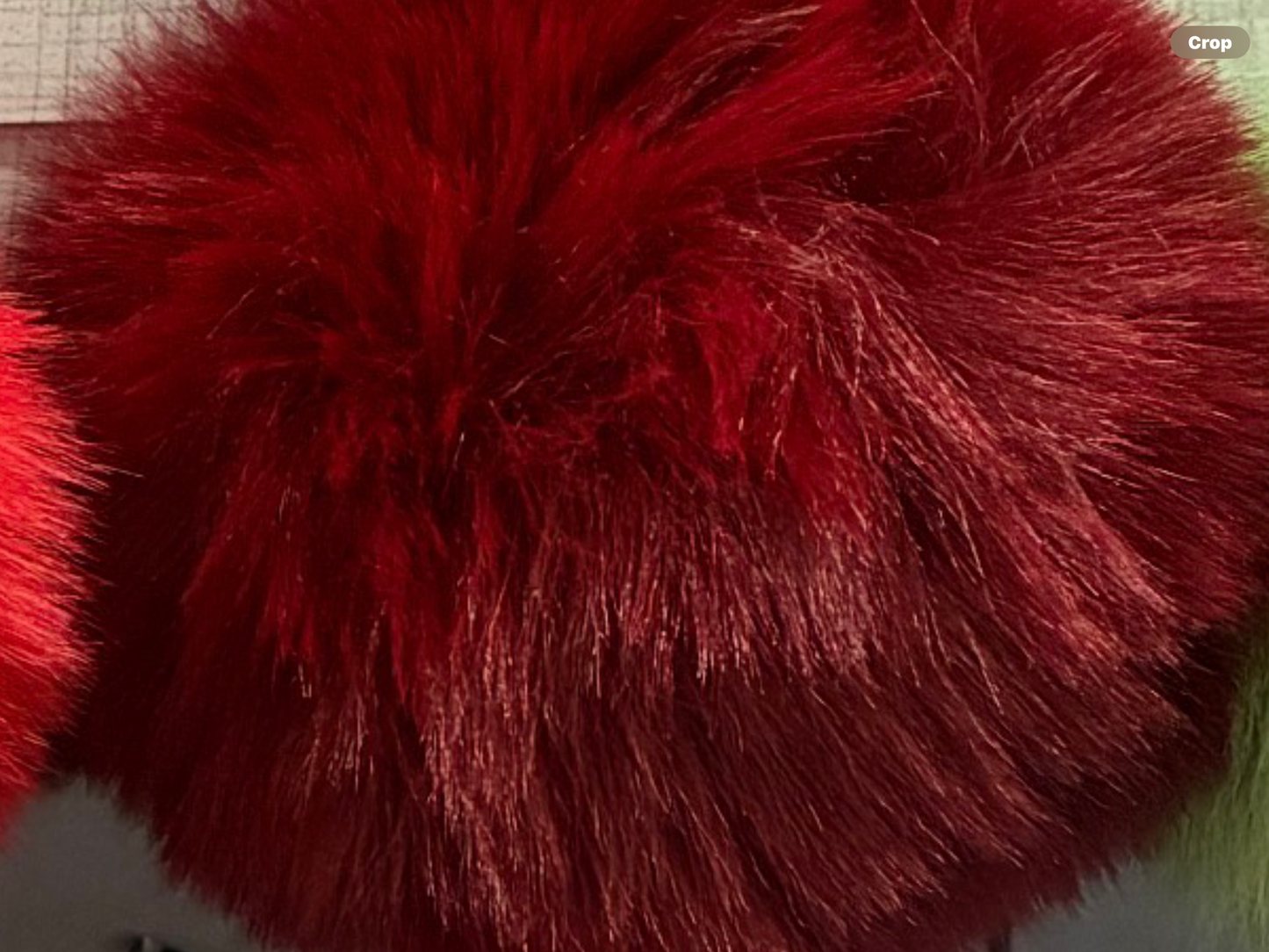 Fluffy Pom Pom Faux with ribbon