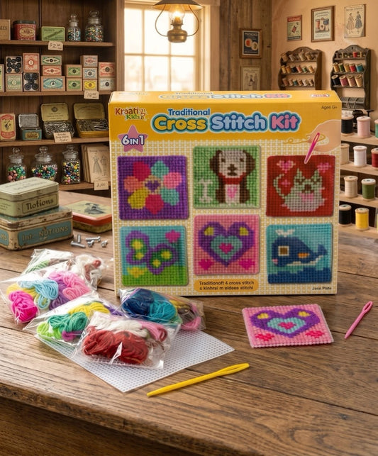 Cross Stitch Kit 6in1 Ages 5+
