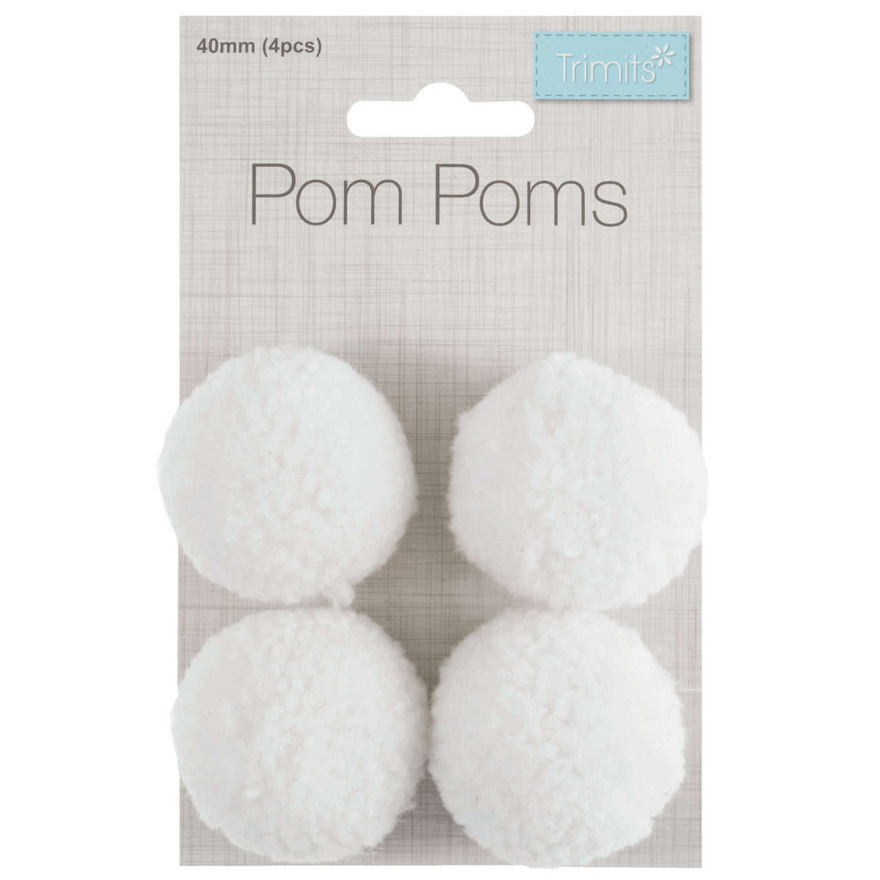 Trimits - pom poms pack white