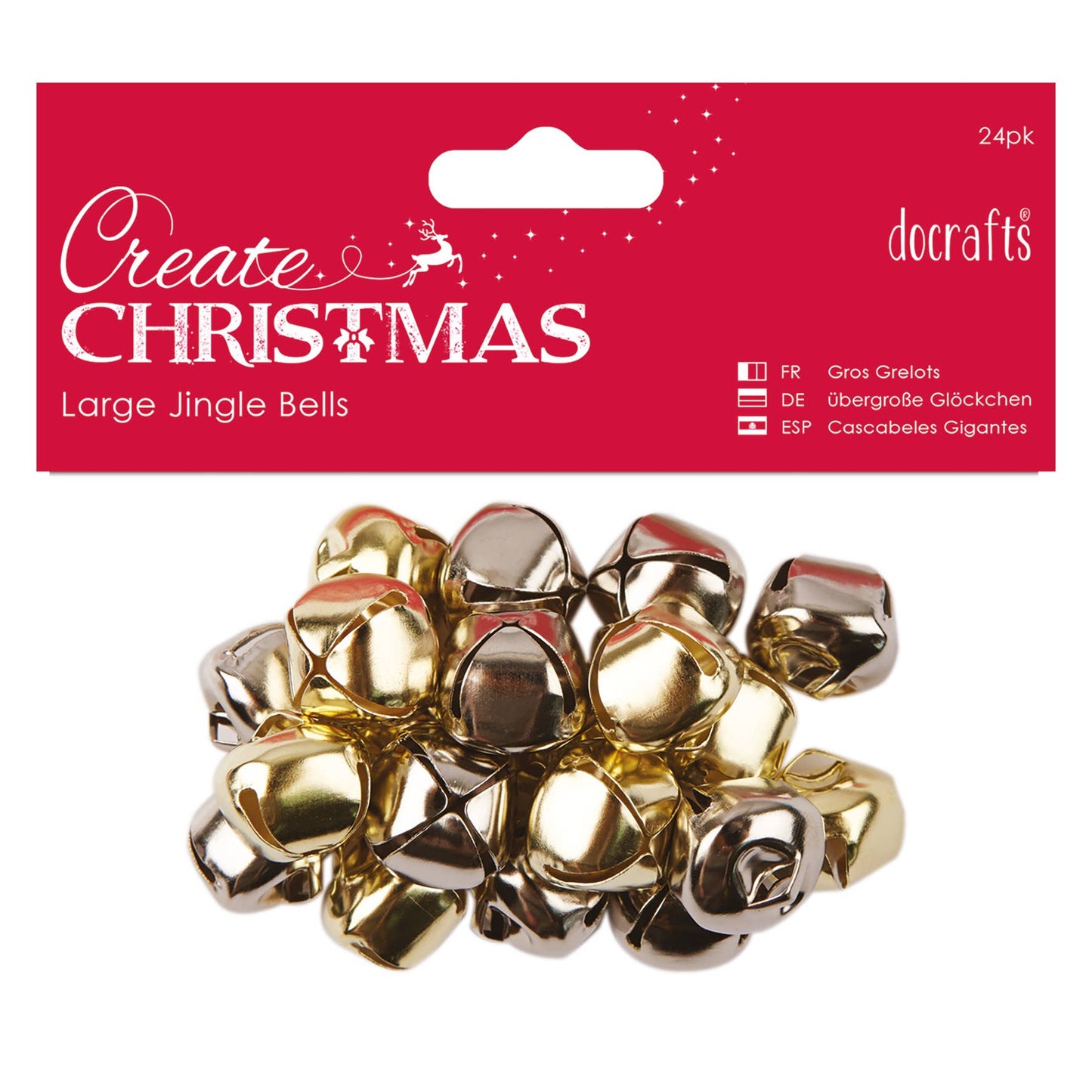 Create Christmas Large Jingle Bells - 20 Pieces