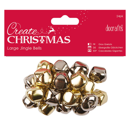 Create Christmas Large Jingle Bells - 20 Pieces