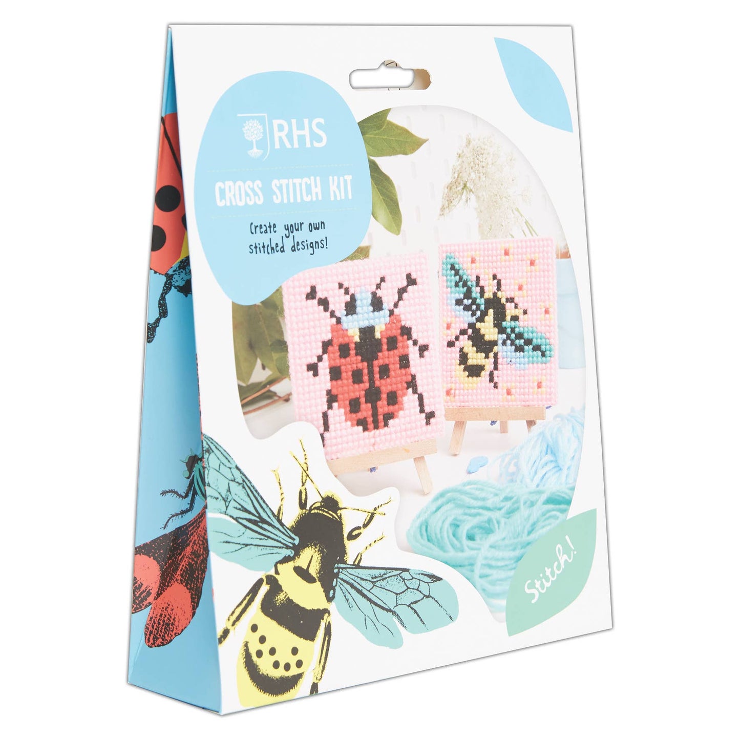 Royal Horticultural Society Mini Cross Stitch Kit Bugs