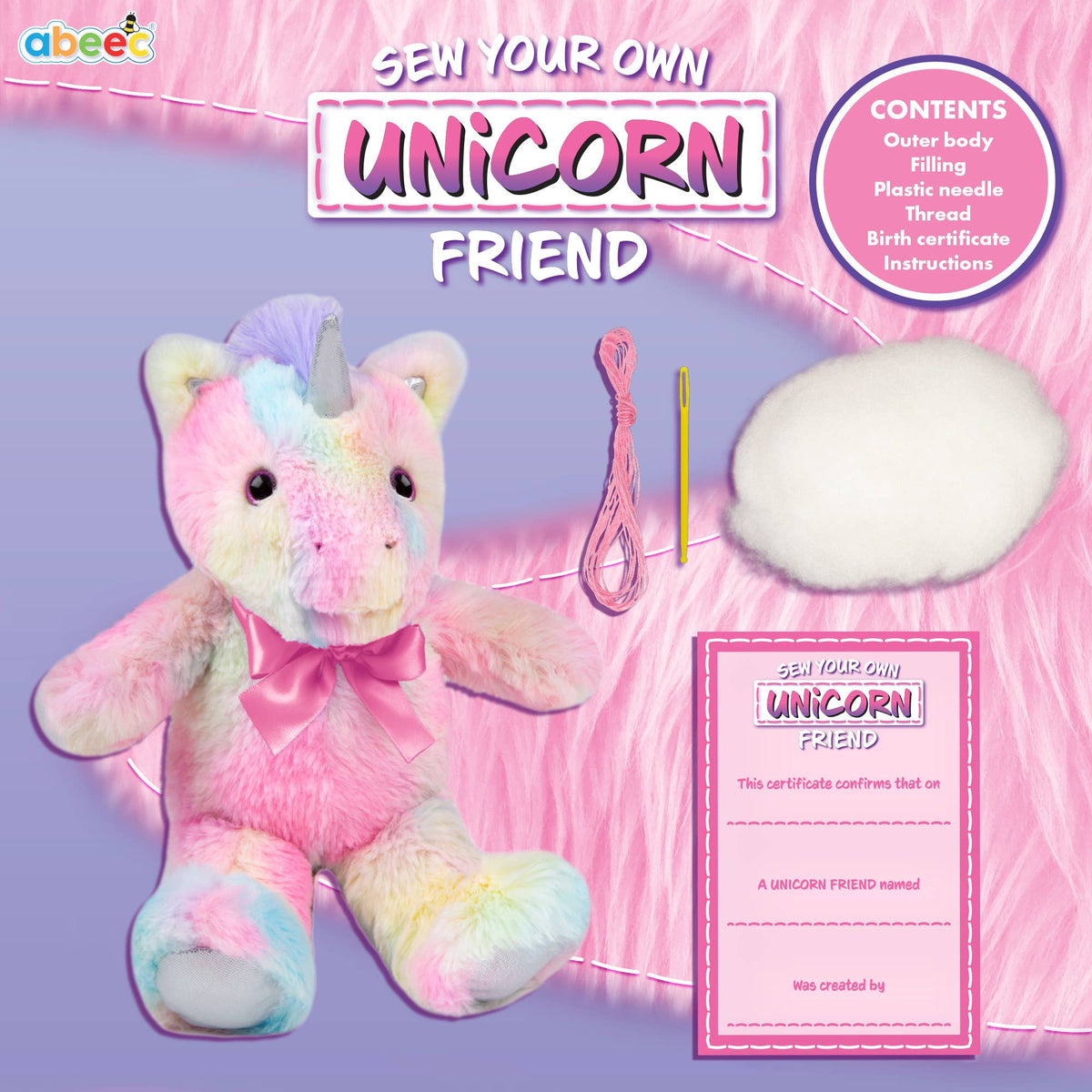 Abeec Unicorn Sew Making Unicorn Kit