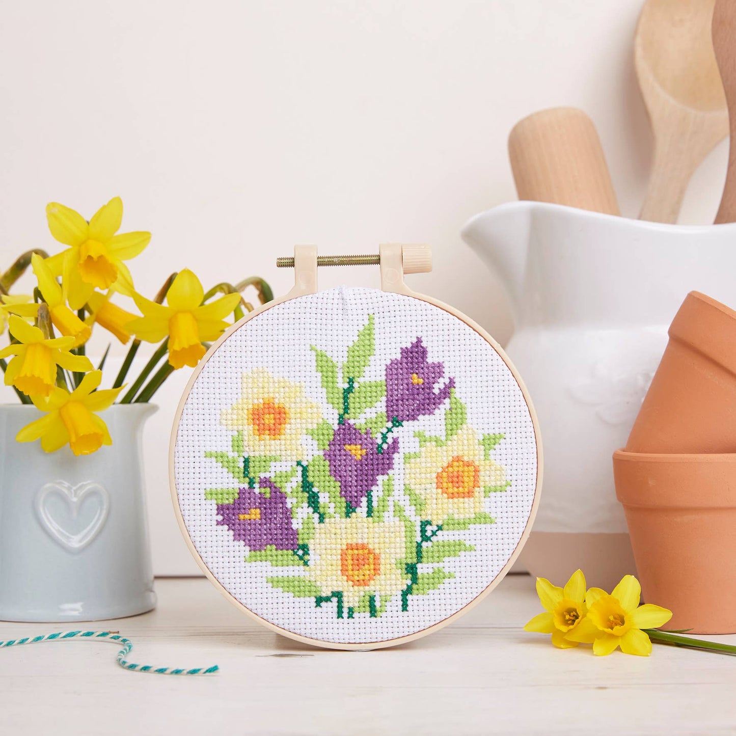Simply Make Cross Stitch Craft Kit Daffodils & Crocus Design