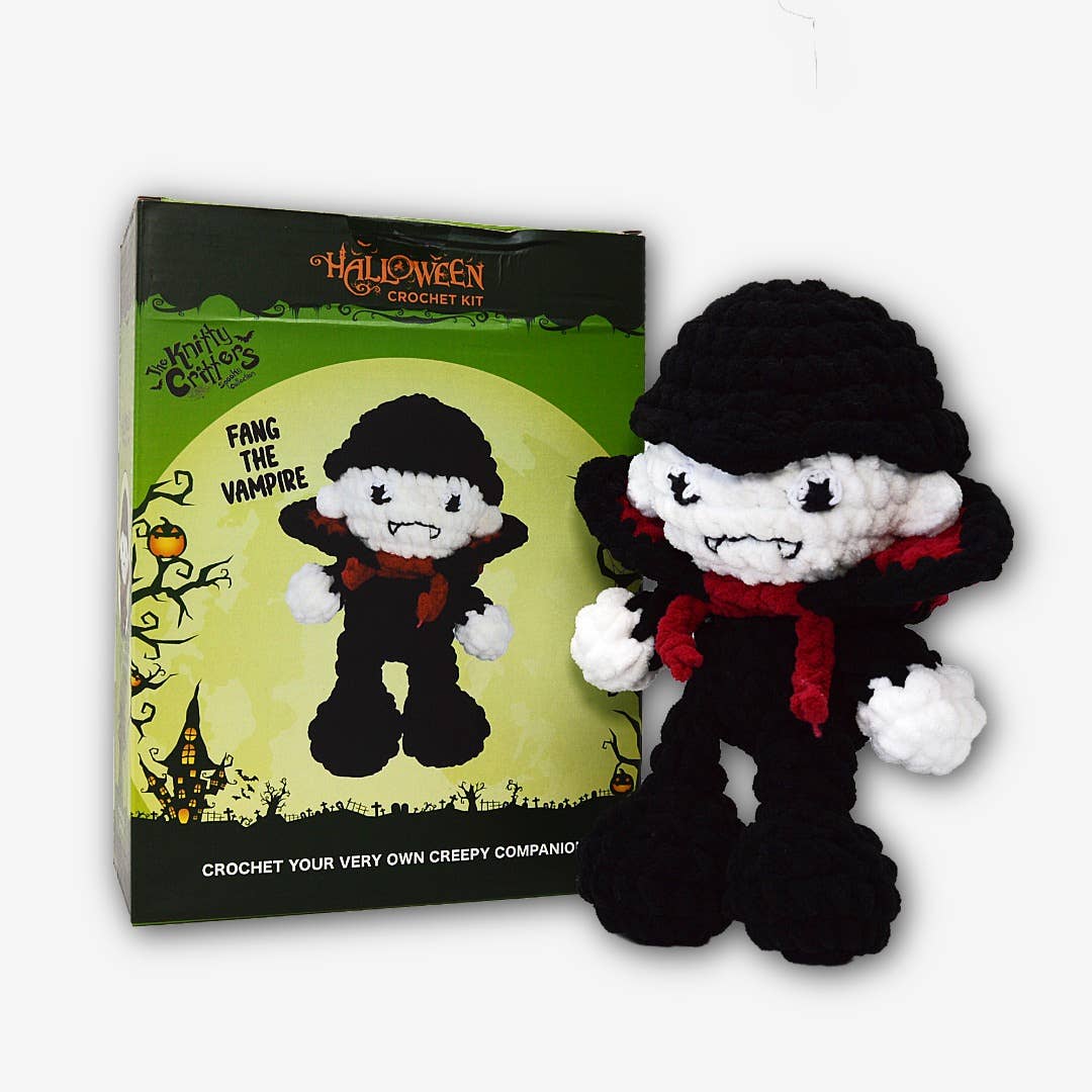 Knitty Critters - Halloween Crochet Kit - Fang the Vampire