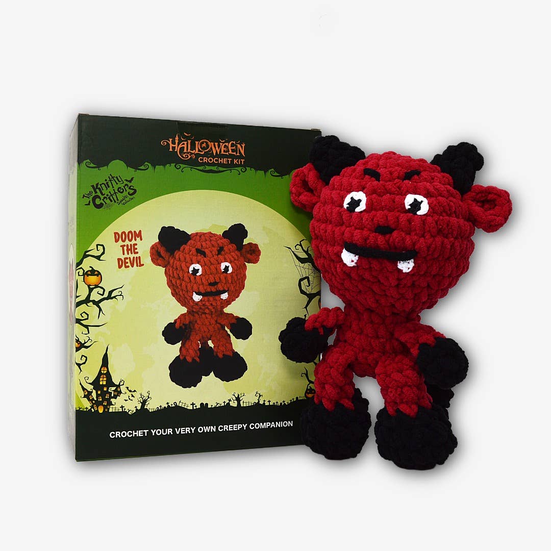 Knitty Critters - Halloween Crochet Kit - Doom the Devil